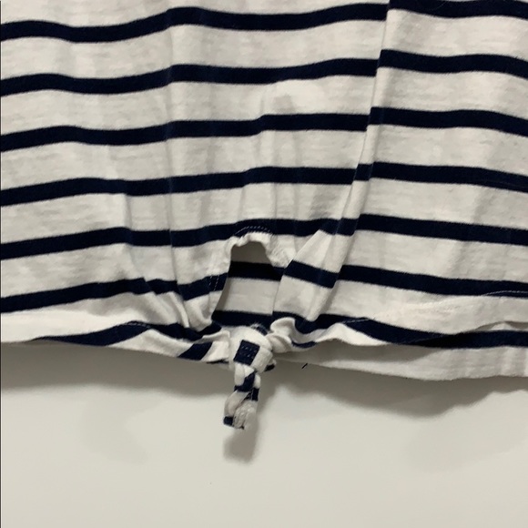 Ivory Ella Striped Tie Front T-Shirt - Picture 3 of 6